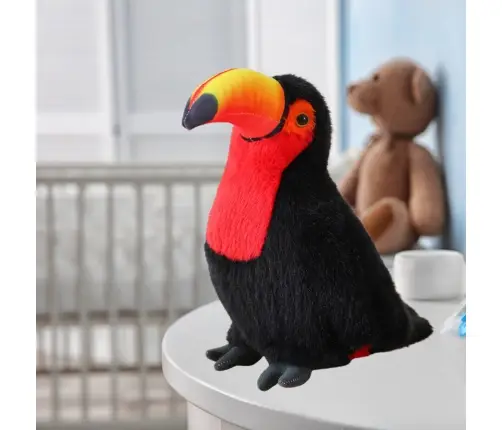 Plīša tukanis rotaļlieta 35 cm Red