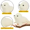 Plush Seal Plush Toy Mascot Cuddly Toy White 24cm