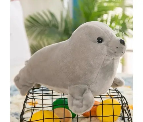 Plush Seal Plush Toy Mascot Cuddly Toy Gray 20cm