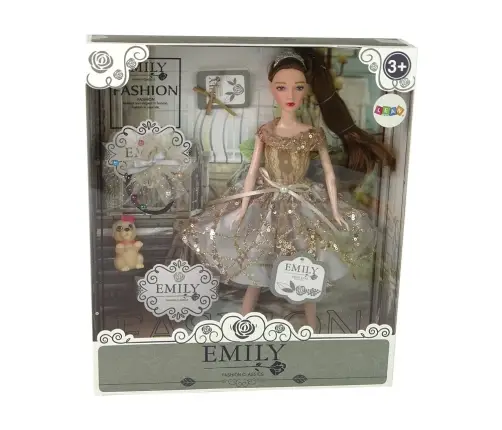 Bērnu lelle Emīlija ar suni