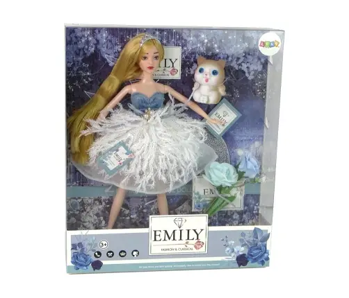 Lelle Emily ar ziediem un kaķi