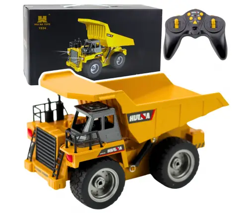 Huina Remote Controlled RC Dumper Truck Yellow 9-CH 1:18