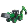 Remote Control Backhoe Loader RC Lights Sound Green Huina 1:14
