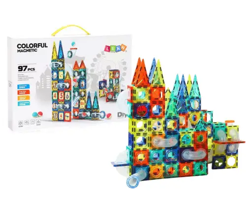 Slide Set For Balls Magnetic Blocks 168 Pieces