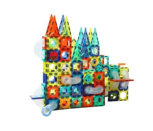 Slide Set For Balls Magnetic Blocks 168 Pieces