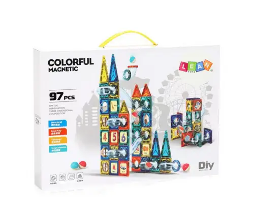 Slide Set For Balls Magnetic Blocks 168 Pieces