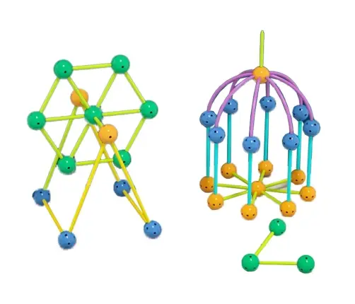 Konstrukcijas ģeometrisko kluču komplekts 142 gab.