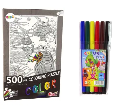 Puzzles to colour 500 pieces Fish Ocean