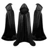 Hooded Cape Carnival Halloween Black 180cm Hooded Cape Carnival Halloween Black 180cm