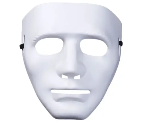 Mask Anonymous Carnival Halloween On Elastic White Red Mask Anonymous Carnival Halloween On Elastic White Red