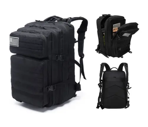 Militārā mugursoma 40-60 l Black Militārā mugursoma 40-60 l Black