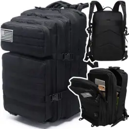 Militārā mugursoma 40-60 l Black Militārā mugursoma 40-60 l Black