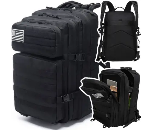 Militārā mugursoma 40-60 l Black Militārā mugursoma 40-60 l Black