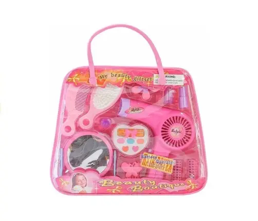 Girls Beauty Kit Hair Accessories Set Realistic Hairdryer In A Bag