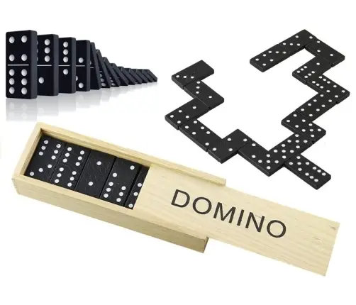 Domino Dominoes Dominos In A Wooden Box 28PCS