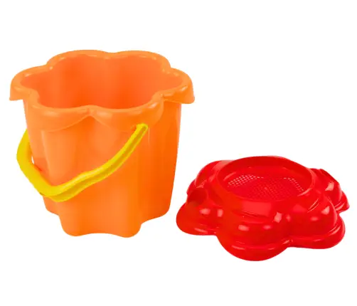 Set for Sand, Bucket, Strainer, Molds, 8 pieces, Colorful Set for Sand, Bucket, Strainer, Molds, 8 pieces, Colorful
