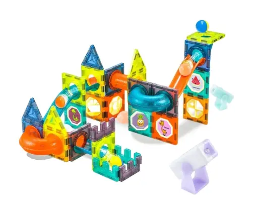 Glowing Slide For Balls Magnetic Blocks 75 Elements
