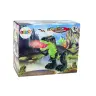 Dinosaur Breathes Fire Steam Lights Battery Pack Brown