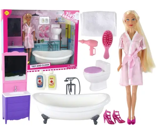 Children's Doll Bathrobe Toilet Bathtub Bathroom Children's Doll Bathrobe Toilet Bathtub Bathroom