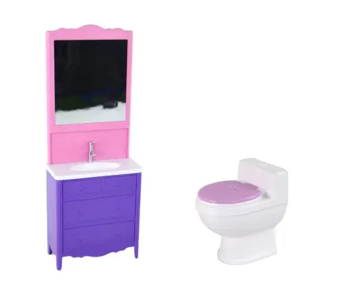 Children's Doll Bathrobe Toilet Bathtub Bathroom Children's Doll Bathrobe Toilet Bathtub Bathroom