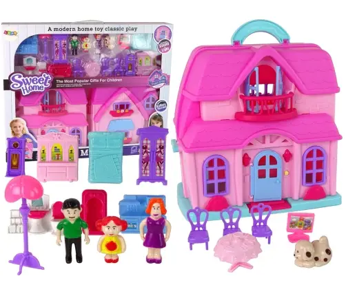 Leļļu māja ar aksesuāriem Leļļu māja ar aksesuāriem