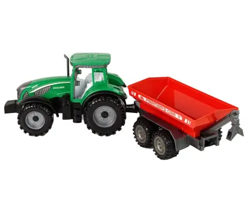 Green Tractor with Red Trailer Fractal Drive