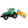 Green Tractor with Orange and Blue Rake Friction Drive