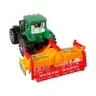 Green Tractor with Orange Cultivator for Kids
