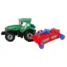 Tractor With Plough Friction Drive Red
