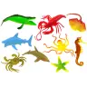 Set of Ocean Sea Animal Figures 9 pcs.