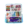 Blue Expandable Suitcase Set Artistic Creative Plastic DIY