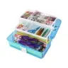 Blue Expandable Suitcase Set Artistic Creative Plastic DIY