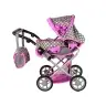 2-in-1 Stroller with Bag Grey Pink Stars