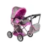 2-in-1 Stroller with Bag Grey Pink Stars
