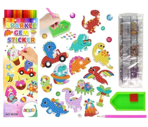 Diamond Embroidery Sticker Set Dinosaurs Mosaic Diamond Embroidery Sticker Set Dinosaurs Mosaic