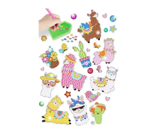 Llamas Animals Mosaic Diamond Embroidery Sticker Set Llamas Animals Mosaic Diamond Embroidery Sticker Set