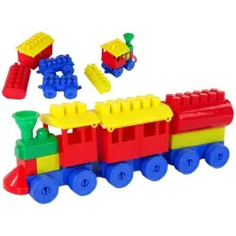 Coloured Train 3-part Blocks K2
