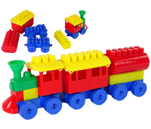 Coloured Train 3-part Blocks K2