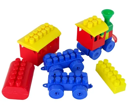 Coloured Train 3-part Blocks K2