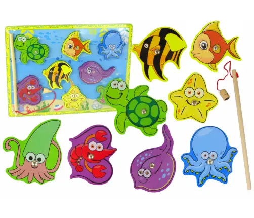 Wooden Set for Catching Sea Animals Wooden Set for Catching Sea Animals