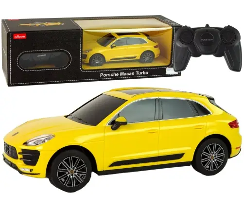 Car R/C Porsche Macan Turbo 1:24 Rastar Yellow Car R/C Porsche Macan Turbo 1:24 Rastar Yellow