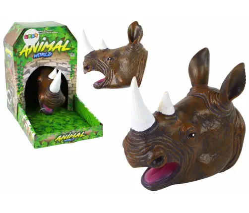 Rhinoceros Animal Hand Puppet Brown Rhinoceros Animal Hand Puppet Brown