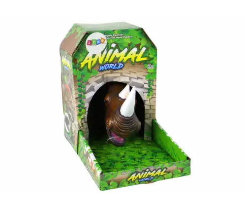 Rhinoceros Animal Hand Puppet Brown Rhinoceros Animal Hand Puppet Brown