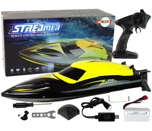 Motorlaiva ar tālvadību pulti Yellow 35 KM/H Motorlaiva ar tālvadību pulti Yellow 35 KM/H