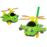 Happy Plane Pusher Stick Bell Green Happy Plane Pusher Stick Bell Green