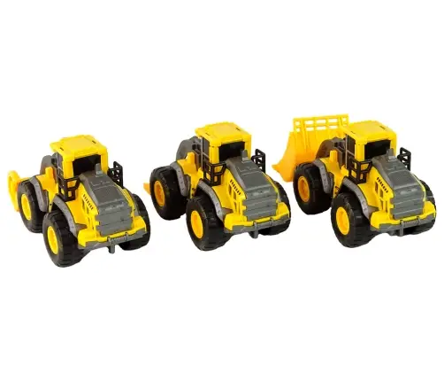 Set of Construction Vehicles 3 Yellow Models Set of Construction Vehicles 3 Yellow Models