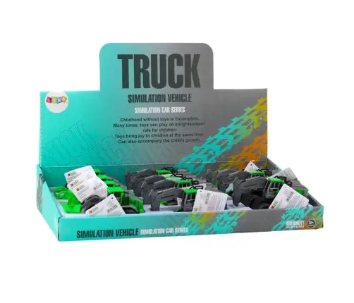 Construction Vehicle Excavator Green Friction Drive