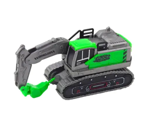 Construction Vehicle Excavator Green Friction Drive