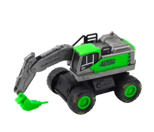 Construction Vehicle Excavator Green Friction Drive