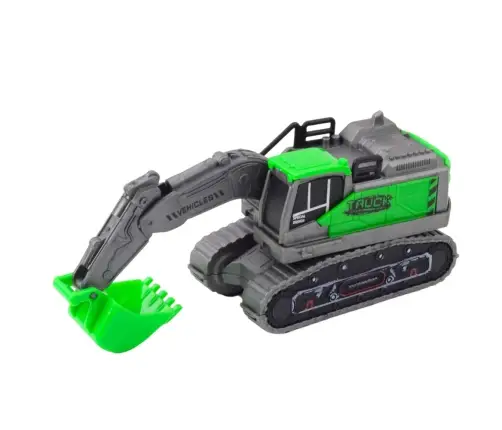 Construction Vehicle Excavator Green Friction Drive